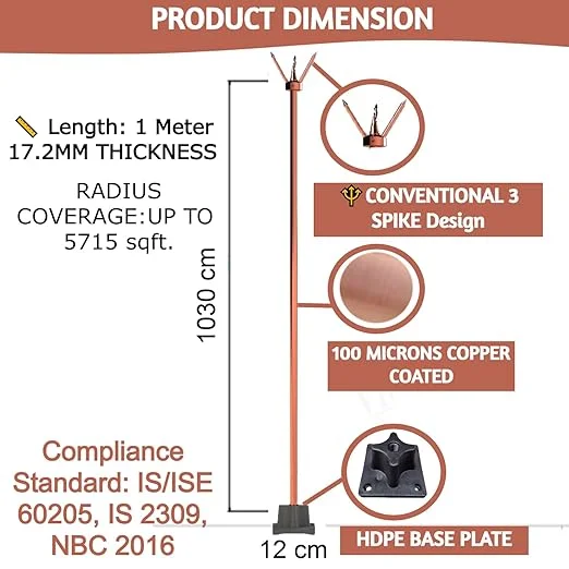 Solar Lightning Arrester Copper Coated in Nagpur